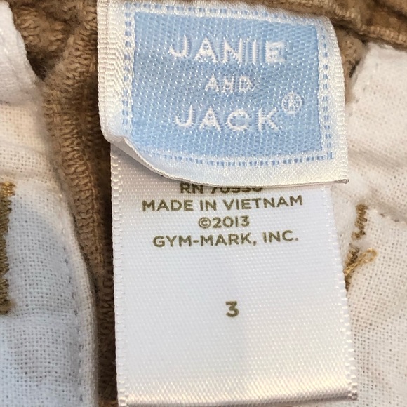 JANIE & JACK tan corduroys sz 3T 💯COTTON Super cute/comfy Look new! - Picture 4 of 7